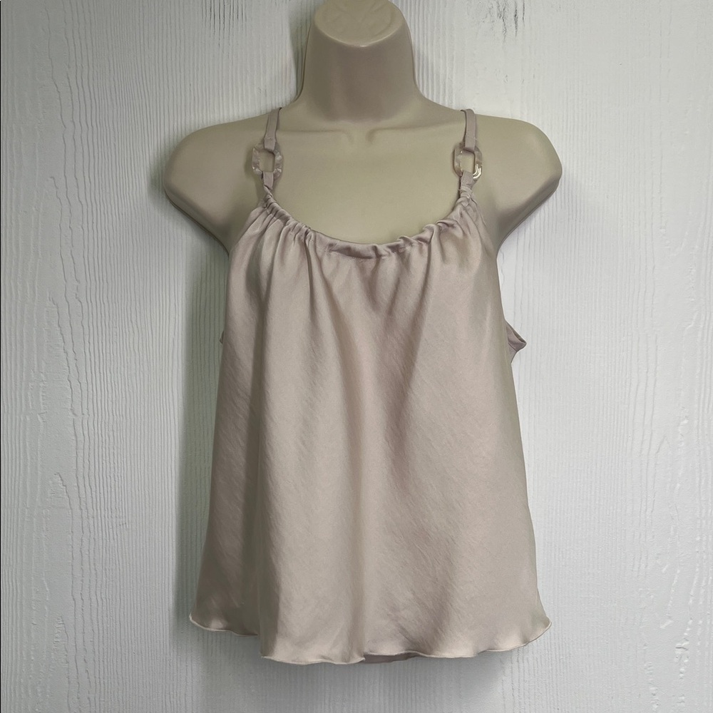 Free People - Champagne Tone Iridescent Loops Slip Sleeveless Tank Size XS